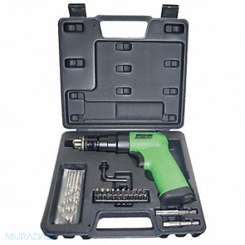 SPEEDAIRE Drill Air-Powered Pistol Grip 1/4 in, 12V744