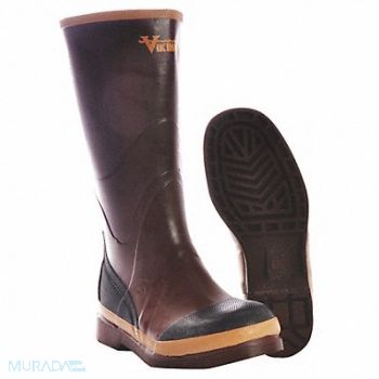 VIKING G3086 Rubber Boot Unisex 16 Knee Brown PR, 12W818