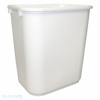 TOUGH GUY Wastebasket Rectangular 7 gal White, 12X227