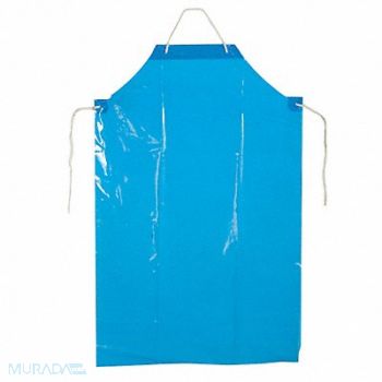 POLYCO Bib Apron Univ Blu Polyolefin/Nyln PK100, 12Y501