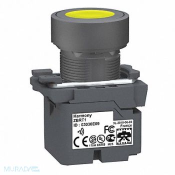 SCHNEIDER ELECTRIC Push Button with Transmitter Yellow 22mm, 12Z282