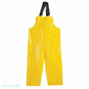 POLYCO G3214 Rain Bib Overall Unrated Yellow XL, 12Z607