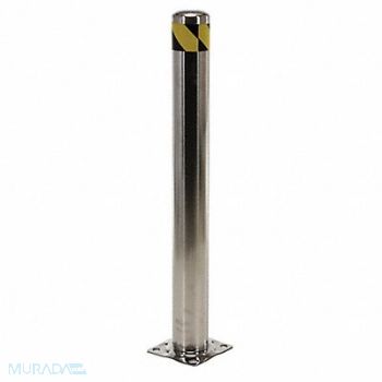 GRAINGER APPROVED Bollard 4-1/2 Dia x 36 H Silver, 5NRX4