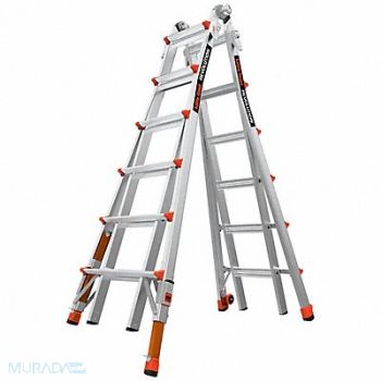 LITTLE GIANT Ladder Aluminum 6 to 11 ft H 300 lb Cap, 794JF3