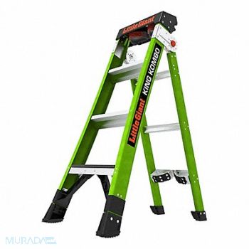 LITTLE GIANT Fiberglass Industrial Combination Ladder, 803J07
