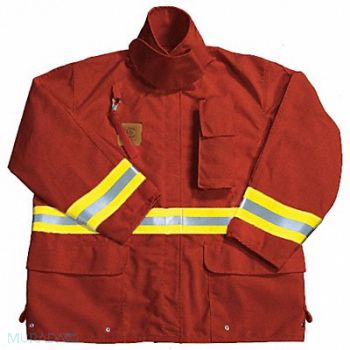 FIRE-DEX Wildland Coat Red Cotton 2X, 13A344