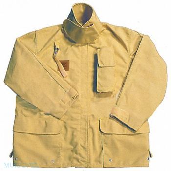 FIRE-DEX Wildland Coat Tan Nomex No Trim 2X, 13A453