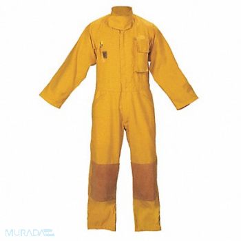 FIRE-DEX Wildland Coverall Yellow Nomex 3X, 13A496