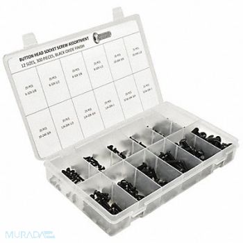 KERR LAKESIDE Button Head Cap Screw Asst 300 Pc, 13E071