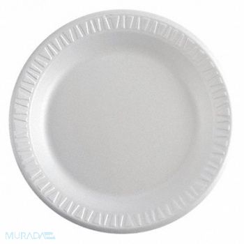 DART Disp Foam Plate 10 1/4 in White PK500, 13E896