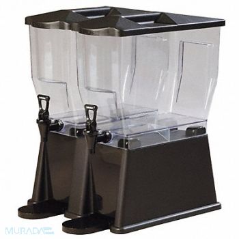CARLISLE Beverage Dispenser Double 6 Gal Black, 13F138