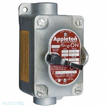 APPLETON ELECTRIC Motor Switch 30A 600V Feed-Thru Hub 1 3P, 13G808