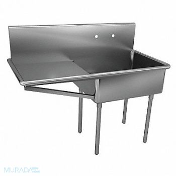 JUST MANUFACTURING Just Scullery Sink Squar 24inx24inx12in, 13G595