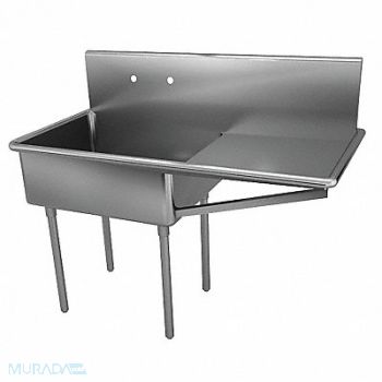 JUST MANUFACTURING Just Scullery Sink Squar 24inx24inx12in, 13G596