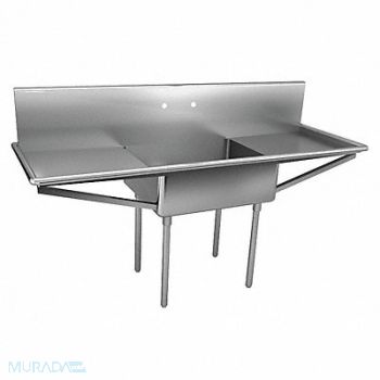 JUST MANUFACTURING Just Scullery Sink Squar 24inx24inx12in, 13G597