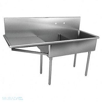 JUST MANUFACTURING Just Scullery Sink Squar 24inx24inx12in, 13G606