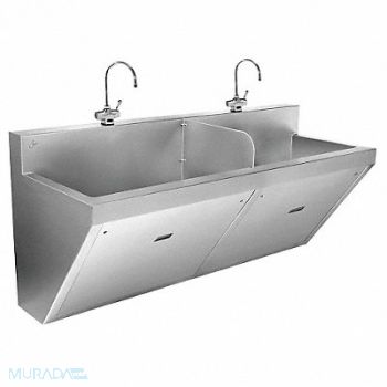 JUST MANUFACTURING Just Scrub Sink Rect 60inx17-1/2inx11in, 13G648