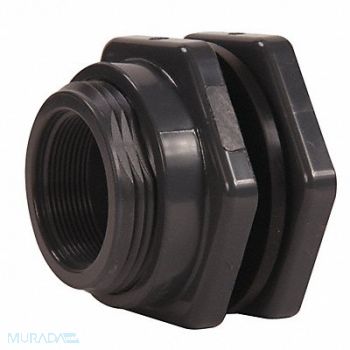 HAYWARD Bulkhead Tank Fitting EPDM 2 7/8 L PVC, 13L946