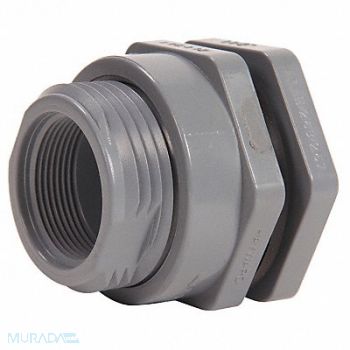 HAYWARD Bulkhead Tank Fitting FKM 3 1/4 L CPVC, 13L962