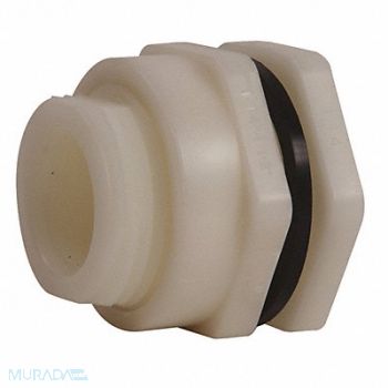 HAYWARD Bulkhead Tank Fitting EPDM 3 5/8 L Poly., 13L983