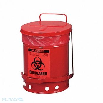 JUSTRITE Biohazard Waste Container 15 in W, 13M334