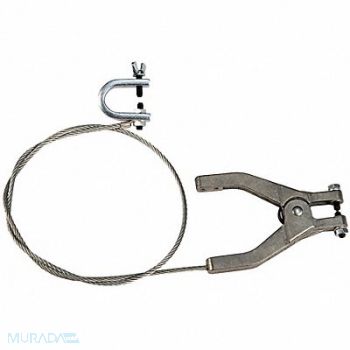 GRAINGER APPROVED Ground Wire with Clamp and C-Clamp, 13M342