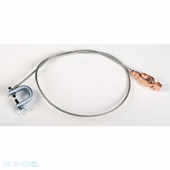 GRAINGER APPROVED Bond Wire with C-Clamp and Clip, 13M345