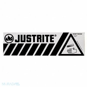 JUSTRITE Safety Cabinet Lbl 3.5x12in Paper, 13M429