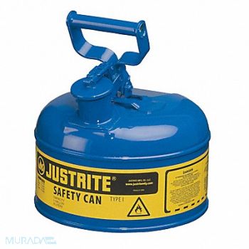 JUSTRITE Type I Safety Can 1 gal Blue 11In H, 13M456