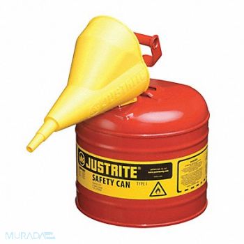 JUSTRITE Type I Safety Can 2 gal Red 13-3/4In H, 13M459