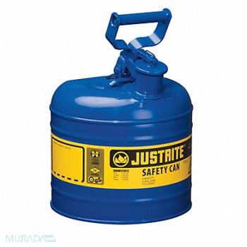 JUSTRITE Type I Safety Can 2 gal Blue 13-3/4In H, 13M462
