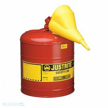 JUSTRITE Type I Safety Can 5 gal Red 16-7/8In H, 13M473