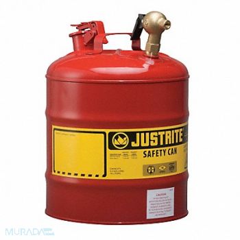 JUSTRITE Type I Safety Can 5 gal Red 15-7/8In H, 13M474