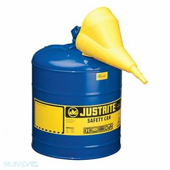 JUSTRITE Type I Safety Can 5 gal Blue 16-7/8In H, 13M478