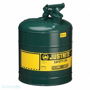JUSTRITE Type I Safety Can 5 gal Green 16-7/8In H, 13M479