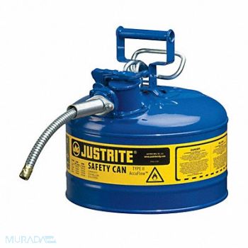 JUSTRITE Type II Safety Can Blue 12 in H, 13M484