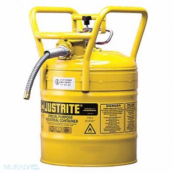 JUSTRITE Type II DOT Safety Can 17-1/2 in H, 13M491