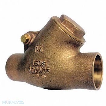 MILWAUKEE VALVE Y Swing Check Valve Bronze 2 Sweat, 13N437