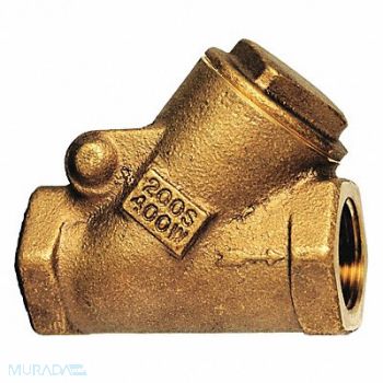 MILWAUKEE VALVE Y Swing Check Valve Bronze 1-1/2 FNPT, 13N444