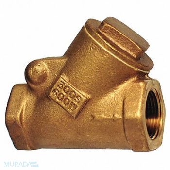 MILWAUKEE VALVE Y Swing Check Valve Bronze 2 FNPT, 13N455