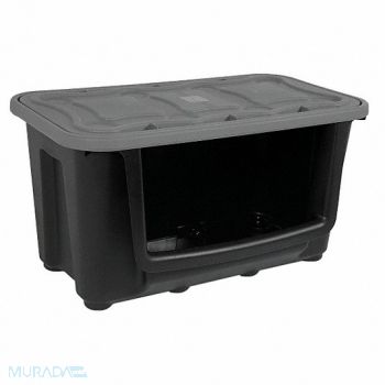 DURABILT Stacking Bin Blk/Ylw Plastic 15 5/8 in, 13N905