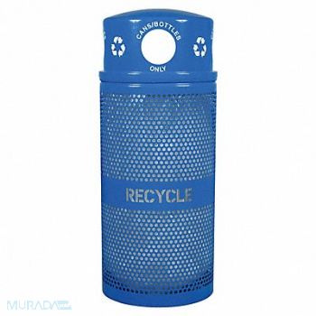 TOUGH GUY Recycling Container Blue 34 gal., 13P560