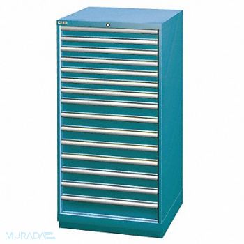 LISTA Mod Drwr Cab 59-1/2 H 15 Drwr Clssc Blue, 13P598