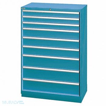 LISTA Mod Drwr Cab 59-1/2 H 9 Drwr Clssc Blue, 13P605