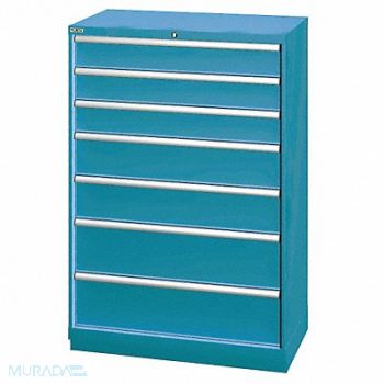 LISTA Mod Drwr Cab 59-1/2 H 7 Drwr Clssc Blue, 13P606