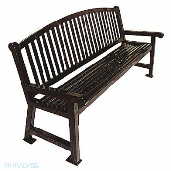 ULTRASITE Outdoor Bench 48 in L 39 in H Black, 13P987