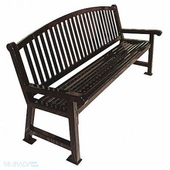 ULTRASITE Outdoor Bench 72 in L 27 in W Black, 13P988