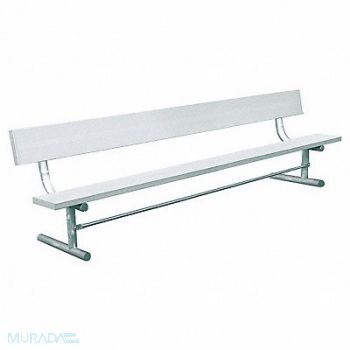 ULTRASITE Outdoor Bench 96 in L Silver, 13P996