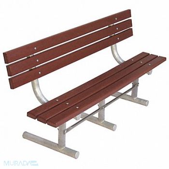 ULTRASITE Outdoor Bench 96 in L Brwn RCYLD PLSTC, 13R003