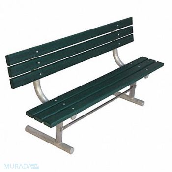 ULTRASITE Outdoor Bench 96 in L Grn RCYCLD PLSTC, 13R005